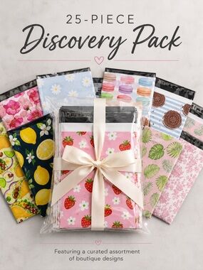 25 Poly Mailer Discovery Pack | Assorted Beautiful & Original Boutique Designs!